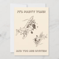 Art Deco Bi-planes - outlines Party Time + details