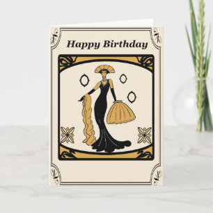 Art Deco Birthday Card