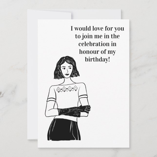 Art deco birthday invitation  (Front)