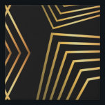 Art Deco Black and Gold Abstract Geometric Pattern Faux Canvas Print<br><div class="desc">Art Deco Pattern</div>