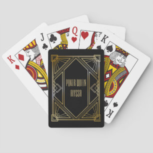 Art Deco Black and Gold Playing Cards