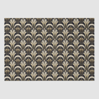 Art Deco Black and Gold symmetrical Tissue Paper