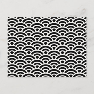 Art Deco Black and White Pattern Postcard