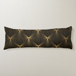 Art deco,black gold,chic,elegant,pattern,classy,tr body cushion