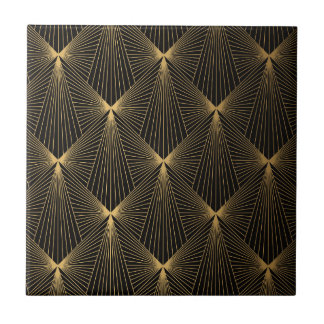 Art deco,black gold,chic,elegant,pattern,classy,tr tile