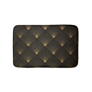 Art Deco: Black Gold Elegance. Bath Mat