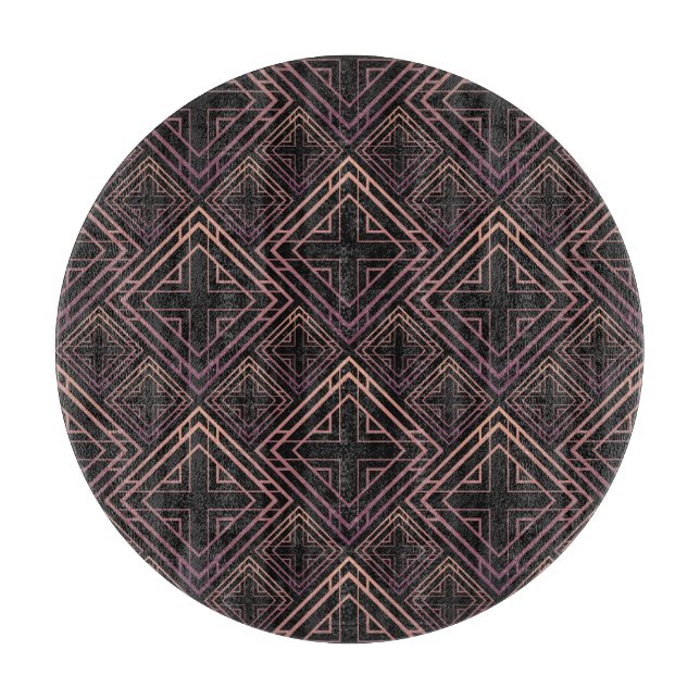 Art Deco Black-Gold Elegance Cutting Board (Front)
