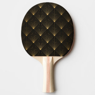 Art Deco: Black Gold Elegance. Ping Pong Paddle