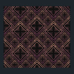 Art Deco Black-Gold Elegance Poster<br><div class="desc">Seamless pattern in Art Deco style. Black and golden tilework. 3d effect ceramic tiles. Luxury background Step into the Roaring '20s with Art Deco Luxury! Golden Tiles Shine. Art Deco Luxe: Golden Tilework Delight. Embrace the Roaring '20s! gatsby, nouveau, pattern, twenties, diamond, illustration, decor, frame, gold, retro, line, seamless, geometric,...</div>