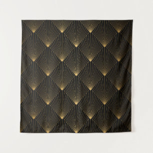 Art Deco: Black Gold Elegance. Tapestry