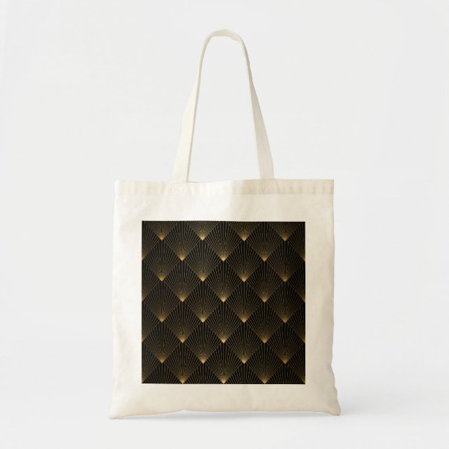 Art Deco: Black Gold Elegance. Tote Bag (Front)