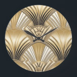 Art deco black gold large clock<br><div class="desc">Art deco black gold large clock.</div>