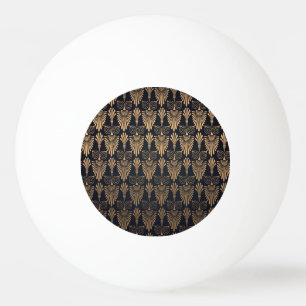Art Deco Black Gold: Retro. Ping Pong Ball