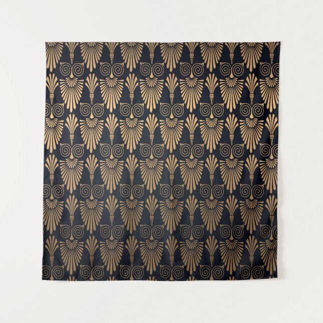 Art Deco Black Gold: Retro. Tapestry (Front)