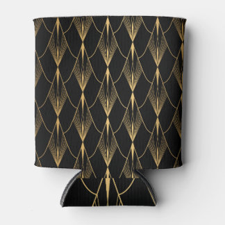 Art Deco: Black Gold Seamless Luxury Can Cooler