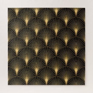 Art Deco Black Gold: Seamless Luxury Jigsaw Puzzle