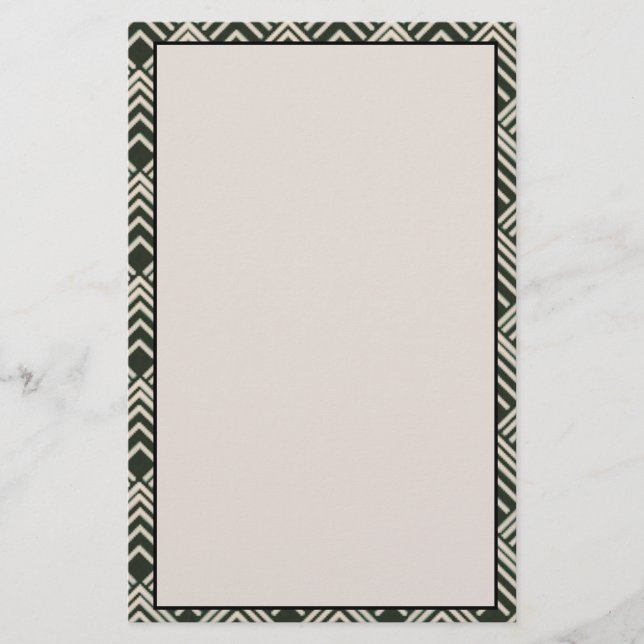 Art Deco Black Tan Stationery (Front)