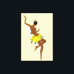 Art Deco | Black Thunder by Paul Colin Canvas Print<br><div class="desc">Vintage Art Deco print of dancer Josephine Baker, titled "Black Thunder" by artist Paul Colin (1892-1985). Mixing business with pleasure, he and Jazz entertainer, Josephine Baker became wildly successful in the Paris, 1920s Jazz Age. Baker’s lover and friend, Colin designed the magnificent Art Deco poster for her La Revue Nègre,...</div>