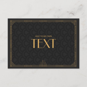 Art Deco Blank Customisable Wedding Invitation