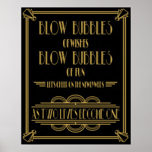 Art Deco Blow Bubbles for fun Print
