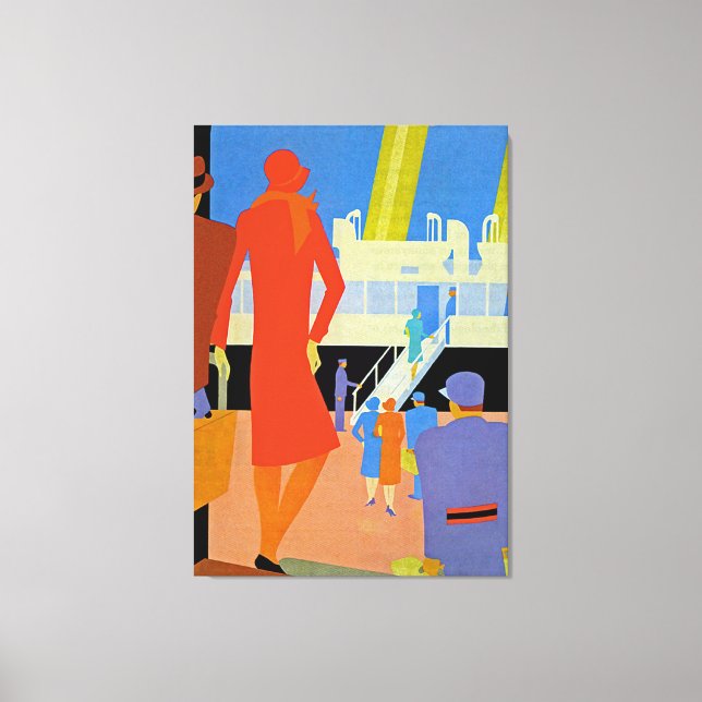 Art Deco Boarding - L Canvas Print (Front)