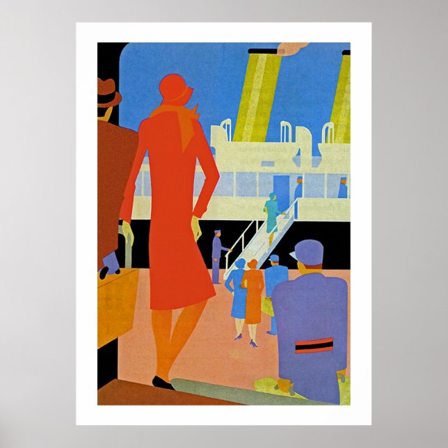 Art Deco Boarding Poster (Front)