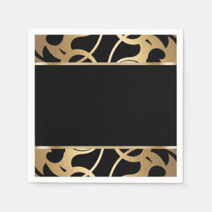 Art Deco Border Gold Napkin