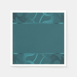 Art Deco Border Teal Napkin