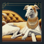 Art Deco Borzoi Acrylic Wall Art<br><div class="desc">Perfect for the Art Deco Borzoi lover!</div>