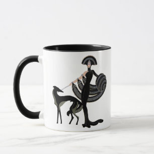 Art Deco Borzoi Mug