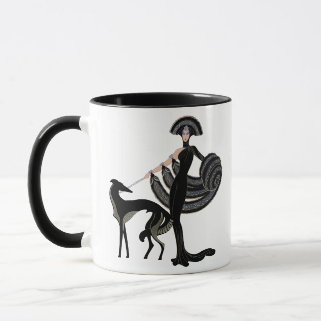 Art Deco Borzoi Mug (Left)