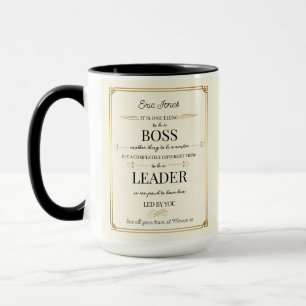 Art Deco Boss Mentor Leader Personalised Coffee Mug