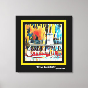 Art Deco Boston Swan Boats  Canvas Print