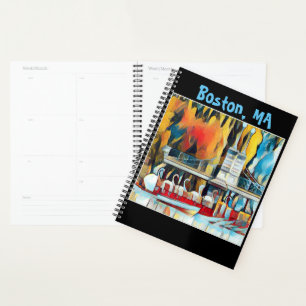 Art Deco Boston Swan Boats  Planner