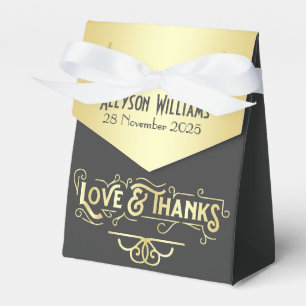 Art Deco Bridal Shower Elegant Gold Gray Elegant Favour Box