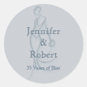 Art Deco Bride Anniversary Envelope Seal