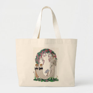 Art Deco Bride Large Tote Bag