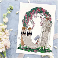 Art Deco Bride Postcard