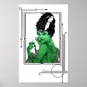 Art Deco Bride Poster