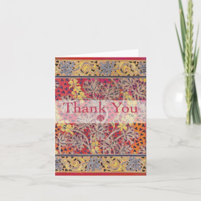 Art Deco Bright Garden Thank You Notes (Front)