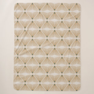 Art Deco bugs pastel Sherpa Blanket