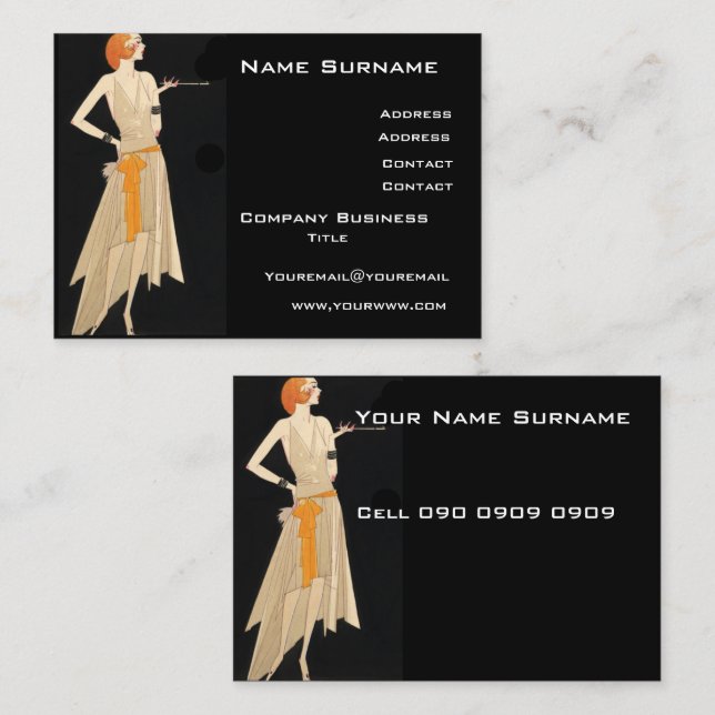Art Deco Business Card (Front/Back)