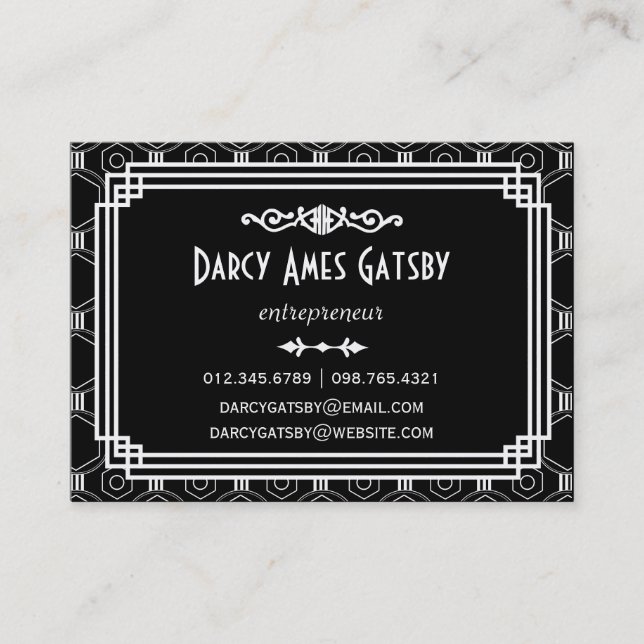 Art Deco Business Cards (Front)