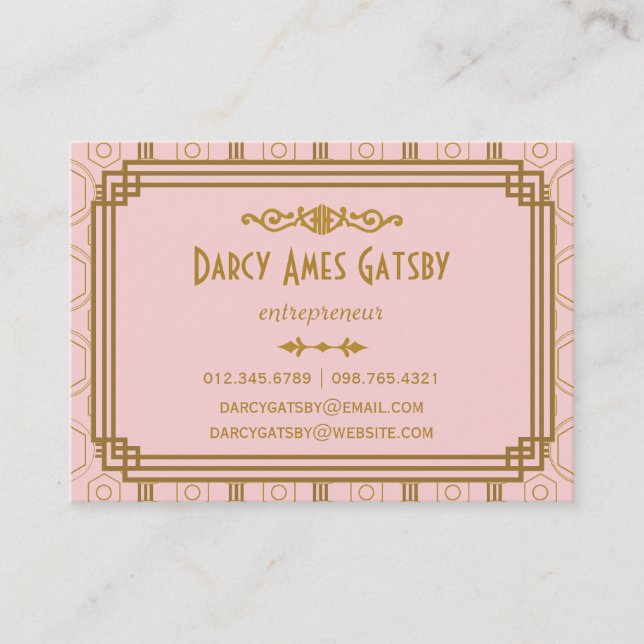 Art Deco Business Cards (Front)