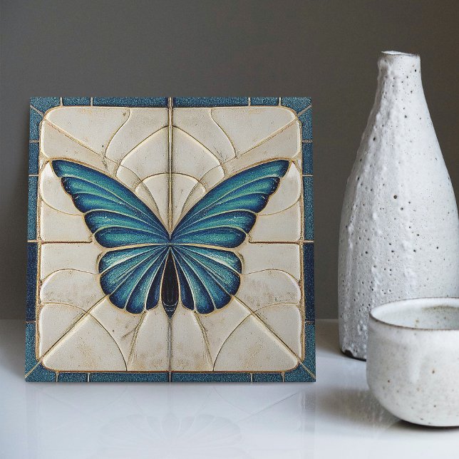 Art Deco Butterfly Wall Decor Art Nouveau Tile (Creator Uploaded)