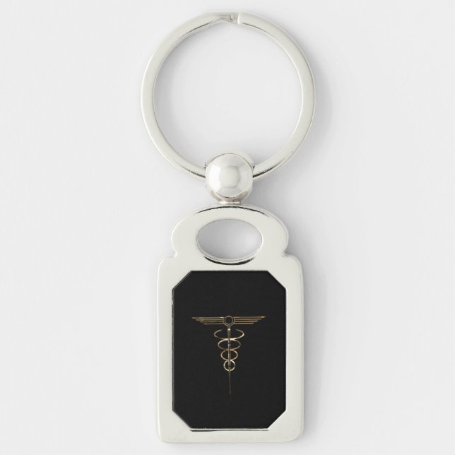 Art Deco Caduceus Key Ring (Front)