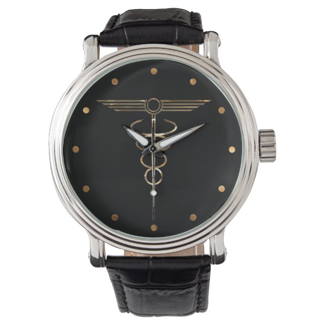 Art Deco Caduceus Watch (Front)