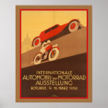 Art Deco Car Poster<br><div class="desc">Vintage Art Deco Automobile and Motorcycle Poster</div>
