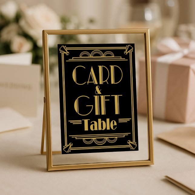 Art Deco Card and gift table wedding signs (Creator Uploaded)