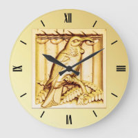 Art Deco carved stone falcon - gold